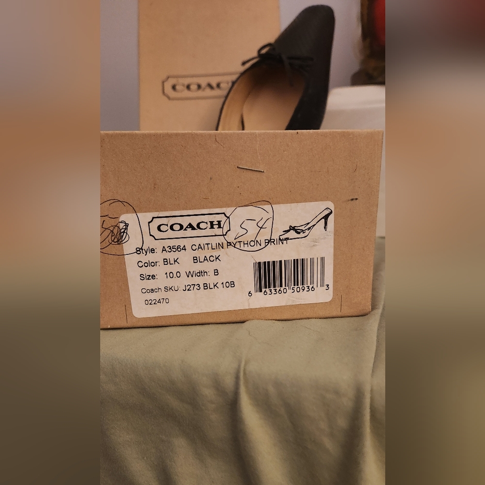 Vintage Coach "Caitlin" Python Embossed Print Mul… - image 2